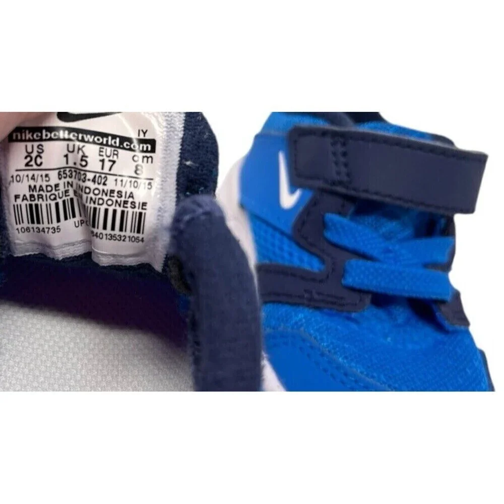 Nike Flex Experience 3 Size 2C Baby Shoes Blue 653703 Infant Toddler Sneakers